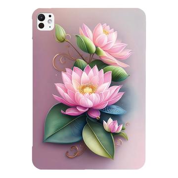 iPad Pro 13 (2024) Stylish Ultra-Slim TPU Hülle - Rose Blume
