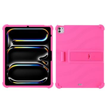 iPad Pro 13 (2025) Silikonhülle mit Kickstand - Hot Pink