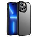 iPaky Gummierte iPhone 14 Pro Hybrid Hülle - Schwarz