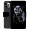 iPhone 11 Pro Max Premium Schutzhülle mit Geldbörse - Schwarzer Panther