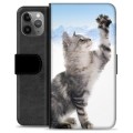 iPhone 11 Pro Max Premium Schutzhülle mit Geldbörse - Katze