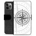 iPhone 11 Pro Max Premium Schutzhülle mit Geldbörse - Kompass