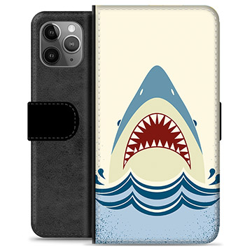 iPhone 11 Pro Max Premium Schutzhülle mit Geldbörse - Haifischkopf