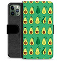 iPhone 11 Pro Premium Schutzhülle mit Geldbörse - Avocado Muster