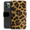 iPhone 11 Pro Premium Schutzhülle mit Geldbörse - Leopard