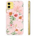 iPhone 11 TPU Hülle - Aquarell Blumen