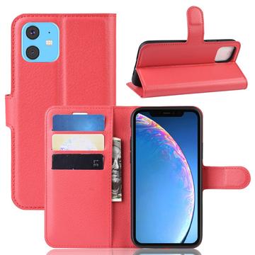 iPhone 11 Wallet Schutzhülle mit Magnetverschluss - Rot