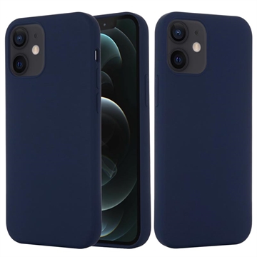 iPhone 12 Mini Liquid Silikon Case - MagSafe-kompatibel - Dunkel Blau