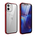 iPhone 12 Mini Magnetisches Cover mit Panzerglas - Rot