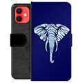 iPhone 12 mini Premium Schutzhülle mit Geldbörse - Elefant