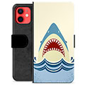 iPhone 12 mini Premium Schutzhülle mit Geldbörse - Haifischkopf