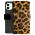 iPhone 12 Premium Schutzhülle mit Geldbörse - Leopard