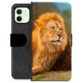 iPhone 12 Premium Schutzhülle mit Geldbörse - Löwe