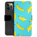 iPhone 12 Pro Max Premium Schutzhülle mit Geldbörse - Bananen