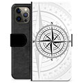 iPhone 12 Pro Max Premium Schutzhülle mit Geldbörse - Kompass
