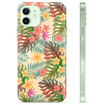 iPhone 12 TPU Hülle - Pinke Blumen