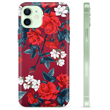 iPhone 12 TPU Hülle - Vintage Blumen