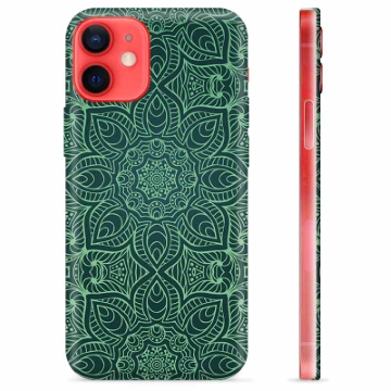 iPhone 12 mini TPU Hülle - Grünes Mandala