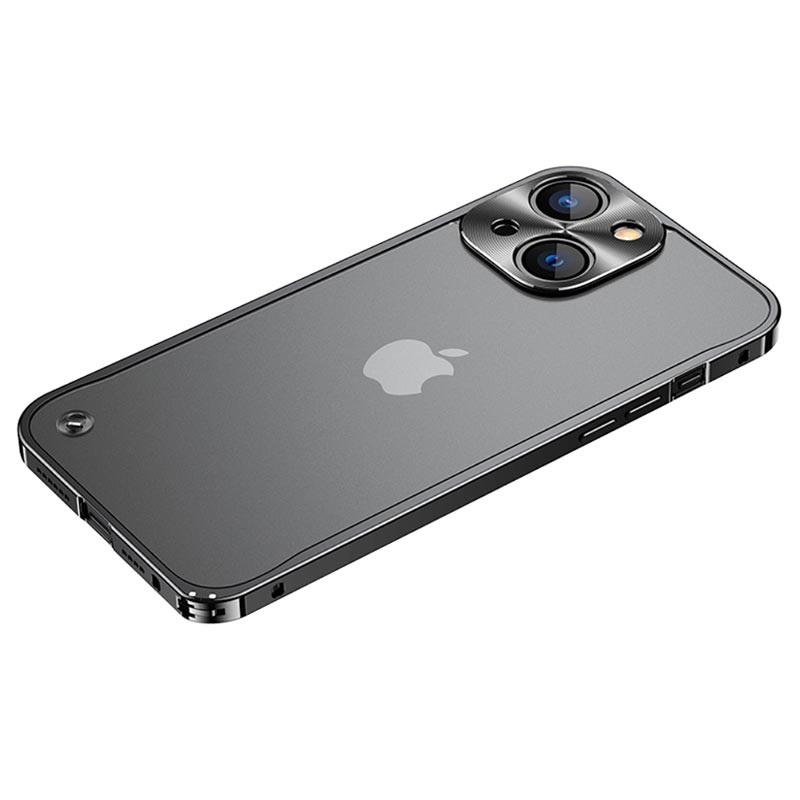 iPhone 13 Mini Metall Bumper mit Panzerglas Rückseite