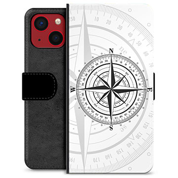 iPhone 13 Mini Premium Schutzhülle mit Geldbörse - Kompass