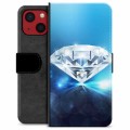 iPhone 13 Mini Premium Schutzhülle mit Geldbörse - Diamant