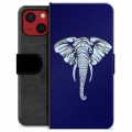 iPhone 13 Mini Premium Schutzhülle mit Geldbörse - Elefant