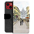 iPhone 13 Mini Premium Schutzhülle mit Geldbörse - Italien Straße