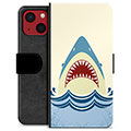 iPhone 13 Mini Premium Schutzhülle mit Geldbörse - Haifischkopf
