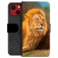 iPhone 13 Mini Premium Schutzhülle mit Geldbörse - Löwe