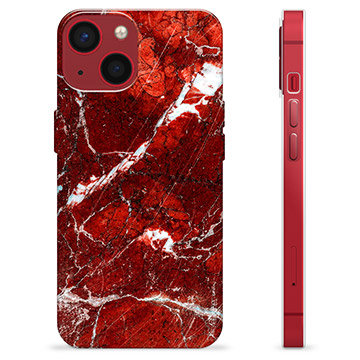 iPhone 13 Mini TPU Hülle - Roter Marmor