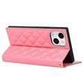 iPhone 13 Mini Schutzhülle mit Geldbörse mit Schminkspiegel - Rosa