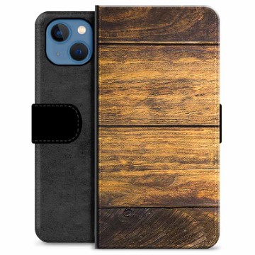 iPhone 13 Premium Schutzhülle mit Geldbörse - Holz