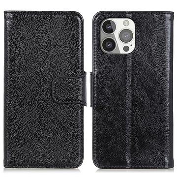 iPhone 13 Pro Elegant Serie Wallet Schutzhülle - Schwarz