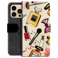 iPhone 13 Pro Max Premium Schutzhülle mit Geldbörse - Makeup