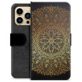 iPhone 13 Pro Max Premium Schutzhülle mit Geldbörse - Mandala