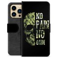 iPhone 13 Pro Max Premium Schutzhülle mit Geldbörse - No Pain, No Gain