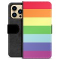 iPhone 13 Pro Max Premium Schutzhülle mit Geldbörse - Pride