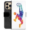iPhone 13 Pro Max Premium Schutzhülle mit Geldbörse - Slam Dunk