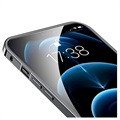 iPhone 13 Pro Metall Bumper mit Panzerglas Rückseite - Schwarz