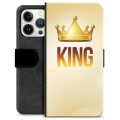 iPhone 13 Pro Premium Schutzhülle mit Geldbörse - König