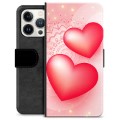 iPhone 13 Pro Premium Schutzhülle mit Geldbörse - Liebe