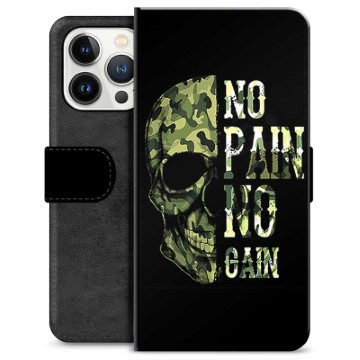 iPhone 13 Pro Premium Schutzhülle mit Geldbörse - No Pain, No Gain