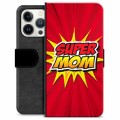 iPhone 13 Pro Premium Schutzhülle mit Geldbörse - Super Mom