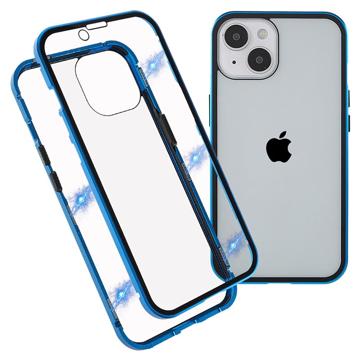iPhone 14 Magnetisches Cover mit Panzerglas - Blau