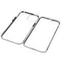 iPhone 14 Magnetisches Cover mit Panzerglas - Silber