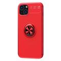 iPhone 14 Magnetische Schutzhülle mit Ringhalter - Rot