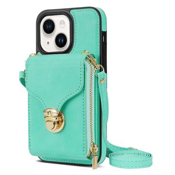 iPhone 14 Plus Alles-in-einem-Hülle mit Brieftasche und Armband - Mint