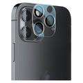 iPhone 14 Pro/14 Pro Max Lippa Kamera-Objektivschutz - 9H - Klar / Schwarz
