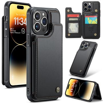 iPhone 14 Pro Max Caseme C22 Hülle RFID Kartenetui - Schwarz