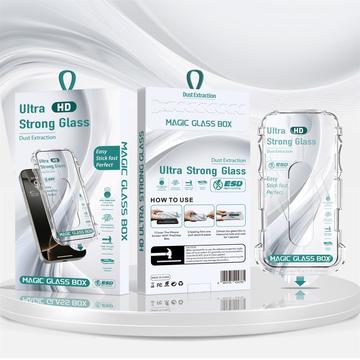 iPhone 14 Pro Max HD Panzerglas mit automatischem Staubentfernungswerkzeug - 9H